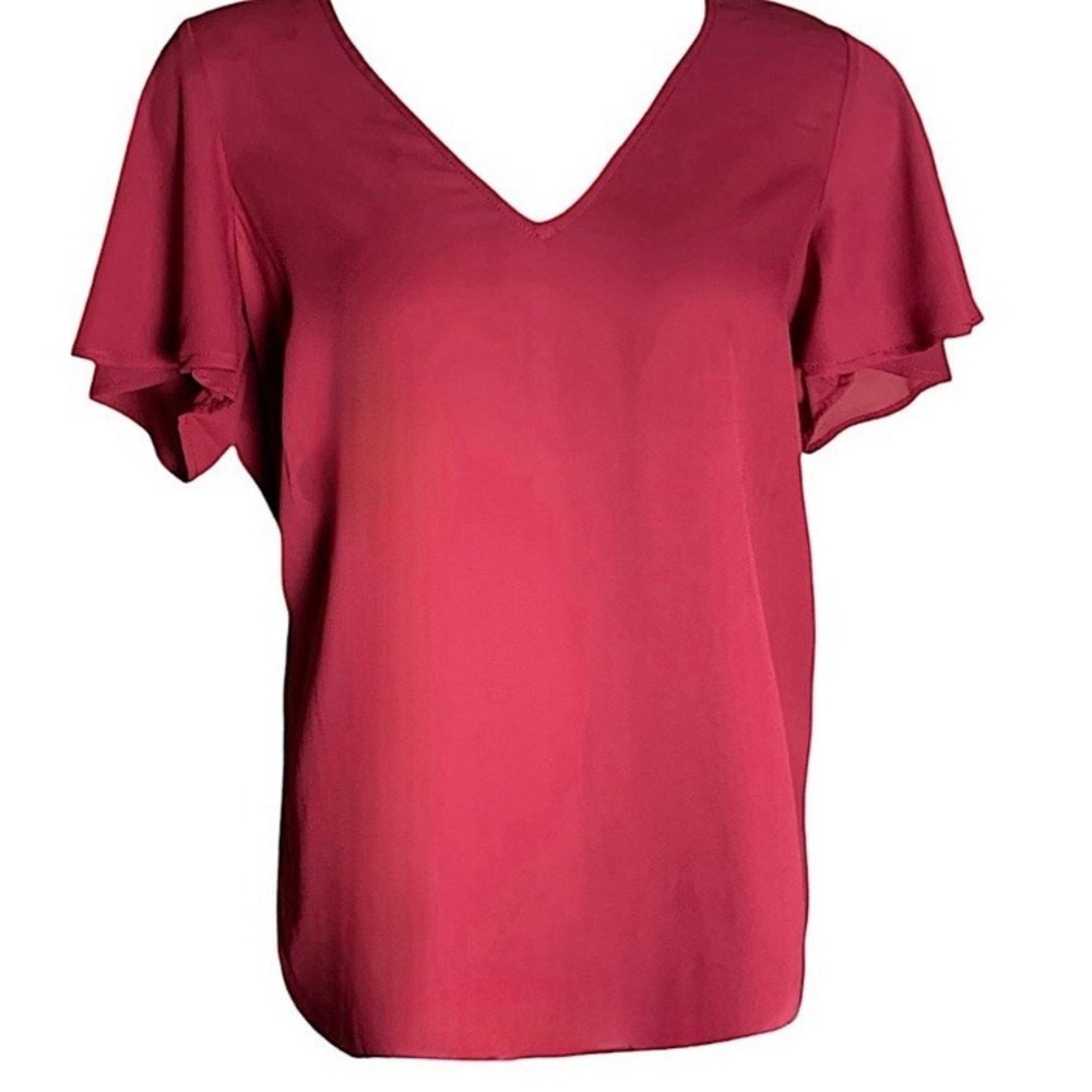 TORRID Georgette Lace Trim V-Neck Blouse NWT Size 1X - Picture 5 of 9